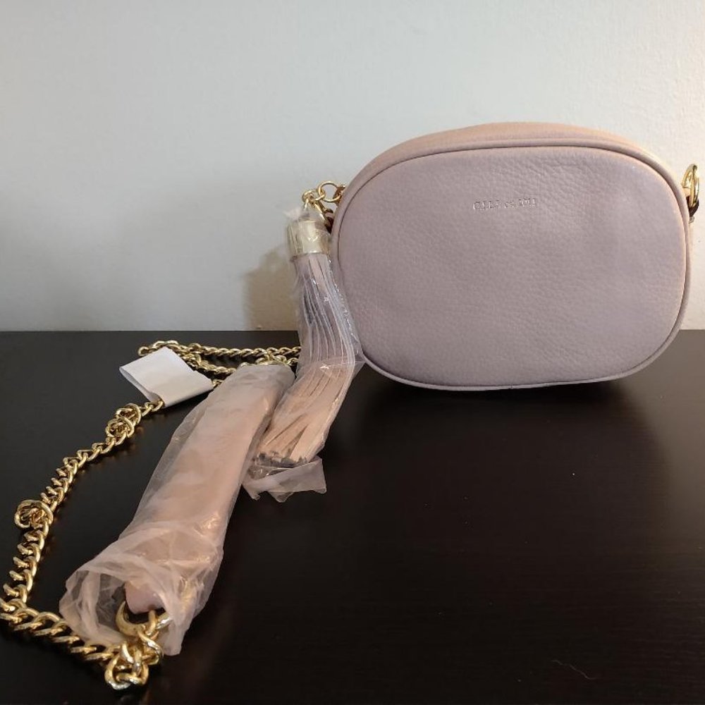 G.I.L.I Blush Pebble Leather Crossbody w/Dustbag